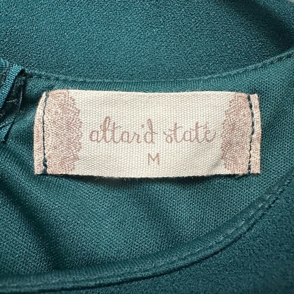 Altar'd State Short Sleeve Tiered Ruffled Mini Dress Size Medium Green NWT! - Picture 3 of 6